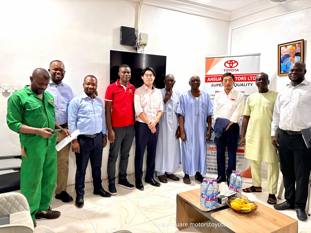 Ansuare Motors management, staff and partners gathered at the service centre